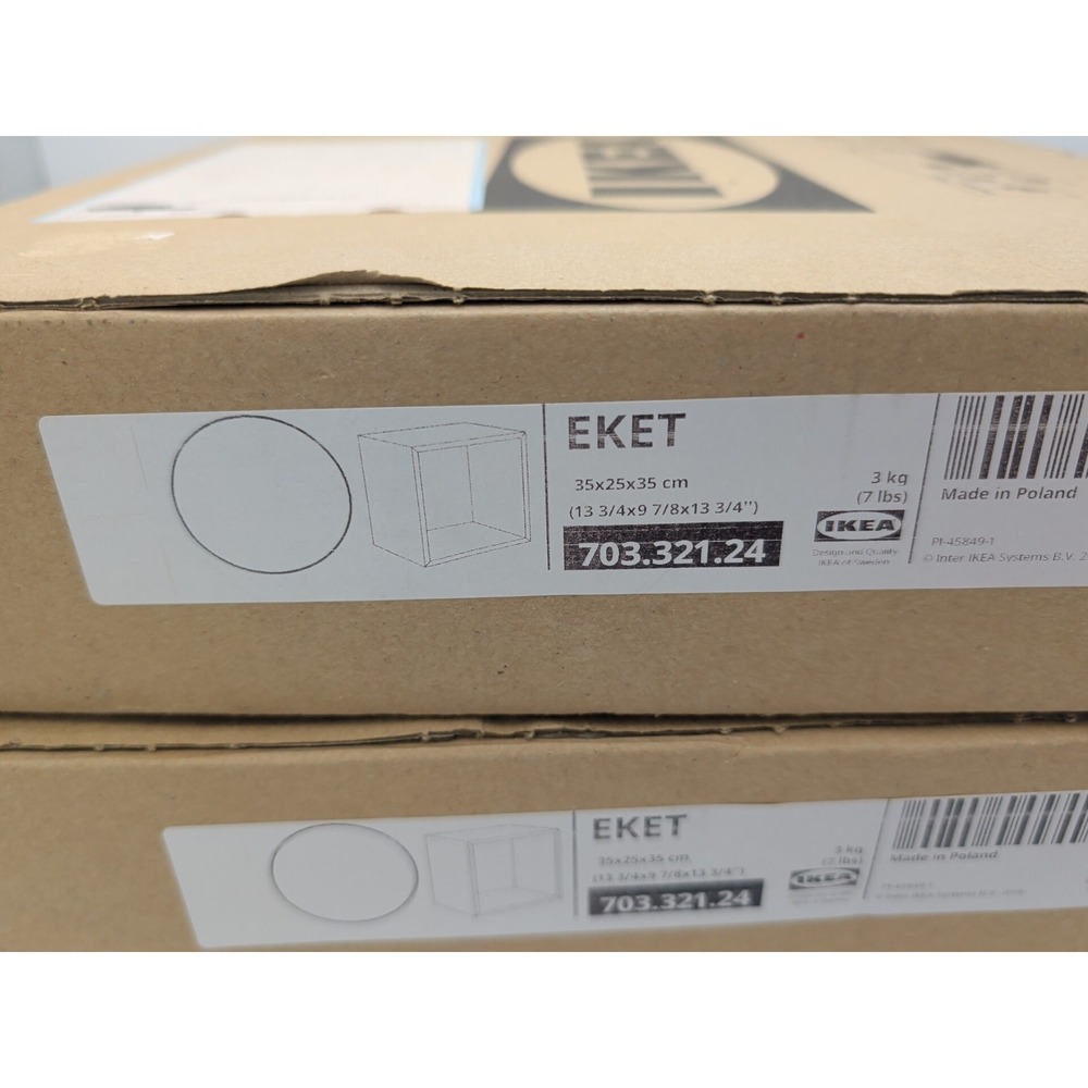 Pair (2) New IKEA White Eket Cabinets 35x25x35 cm (13 3/4" x 9 7/8" x 13 3/4") - Picture 2 of 3